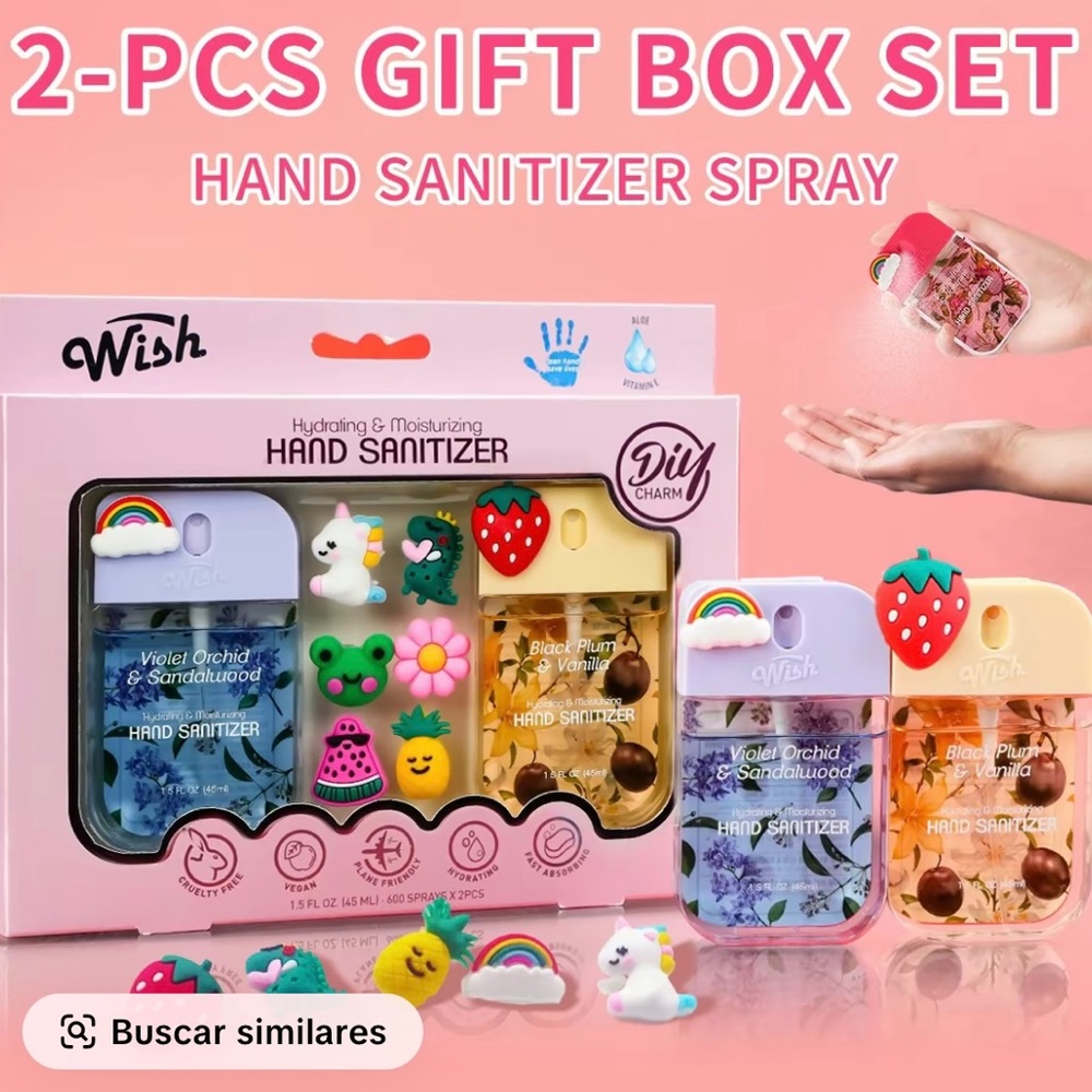 Wish Hand Sanitizer Gift Box Set - Pink, Blue, Yellow